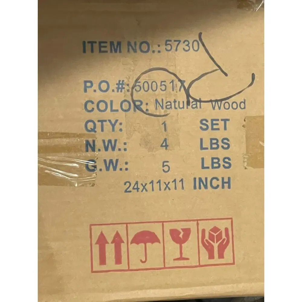 Anthony California Wood Cross Base Table Lamp Linen Shade NIB Mid Century Mod
